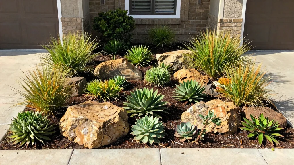 8 Rock Flower Beds in Front of House Ideas for a Low Maintenance Yard